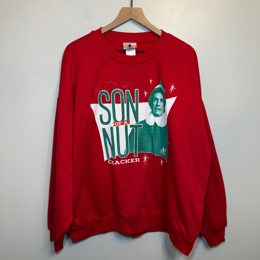 Elf Movie Son of a Nutcracker Graphic Sweatshirt Unisex X-Large Buddy the Elf